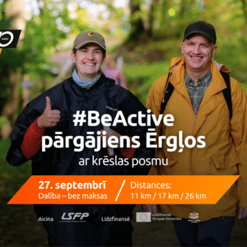 #BeActive pārgājiens 2025 ar krēslas posmu Ērgļos, 27. septembrī